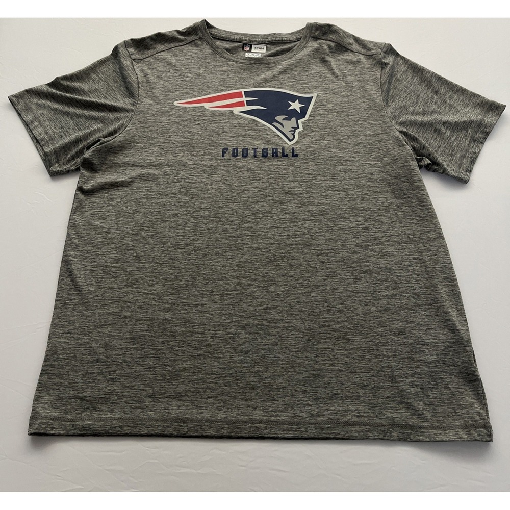 New England Patriots Gray NFL Team Apparel TX3 Cool Tee Shirt Mens XL